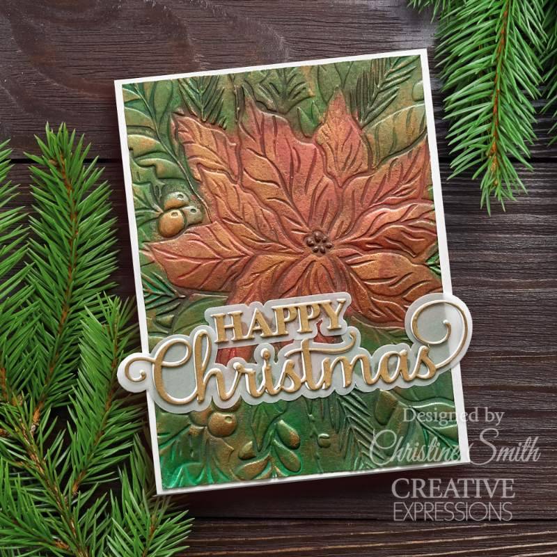 Creative Expressions Poinsettia Bliss Companion Colouring Stencil