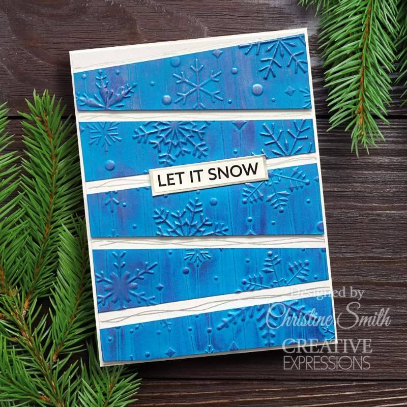 Creative Expressions Shimmering Snowflakes Folder & Stencil set