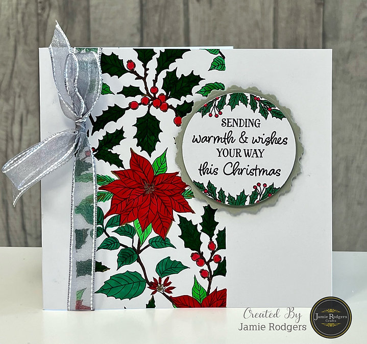 Jamie Rodgers Crafts Poinsettia Melody DL Stamp