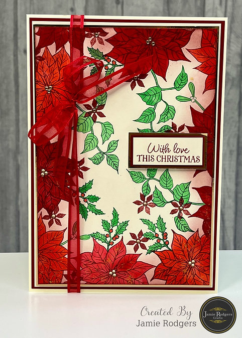 Jamie Rodgers Crafts Poinsettia Foliage Stamp