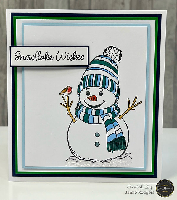 Jamie Rodgers Crafts Rodney The Snowman Stamp