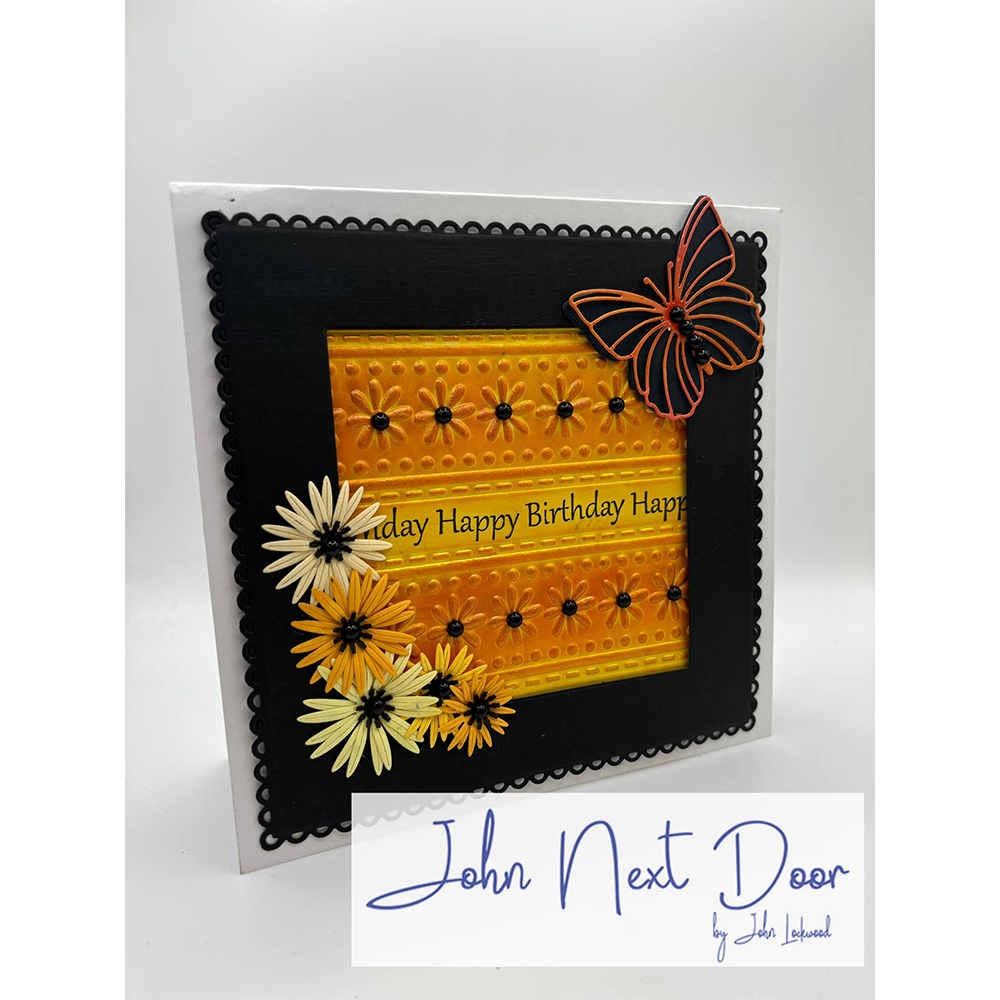 John Next Door 3D Embossing Folder Daisy Stripe