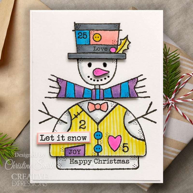 Snowman 4 in x 6 in Stamp Set