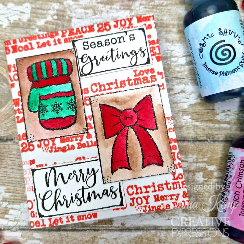 Christmas Celebrations 8 in x 2.6 in Stamp Set