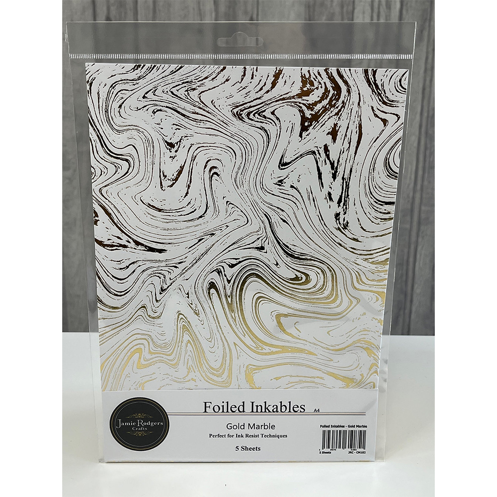 Buy A Jamie Rodgers Crafts - Foiled Inkables A4 Sheets Gold Marble