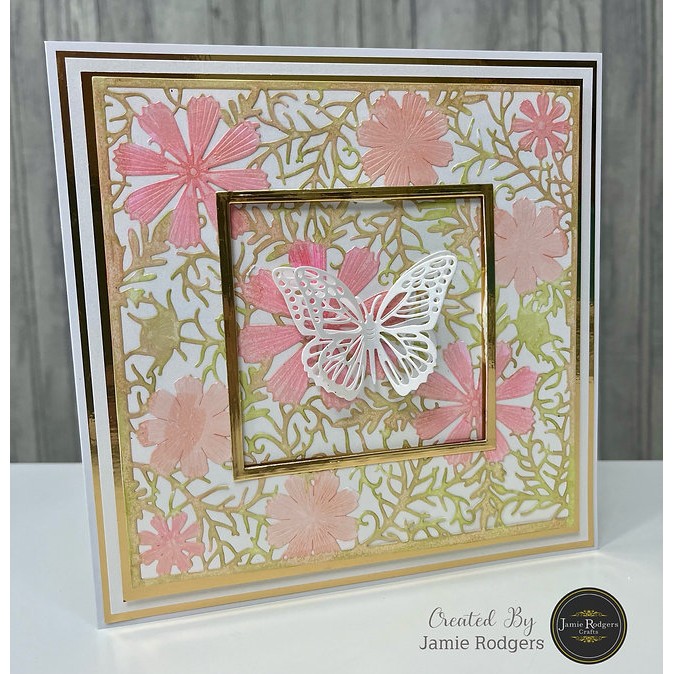 Jamie Rodgers Crafts Cosmos Floral Panel Craft Die