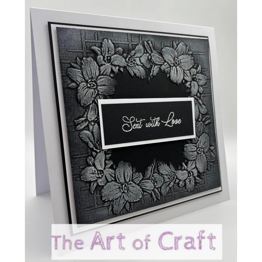 Presscut 3D Embossing Folder Lilly Square