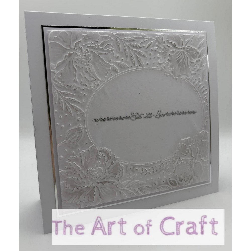 Presscut 3D Embossing Folder Poppy Frame