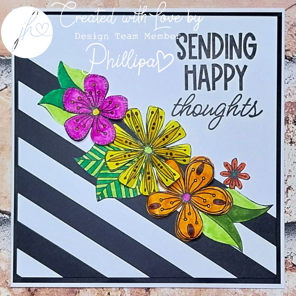 Julie Hickey Designs Blooming Bouquet A5 Stamp Set