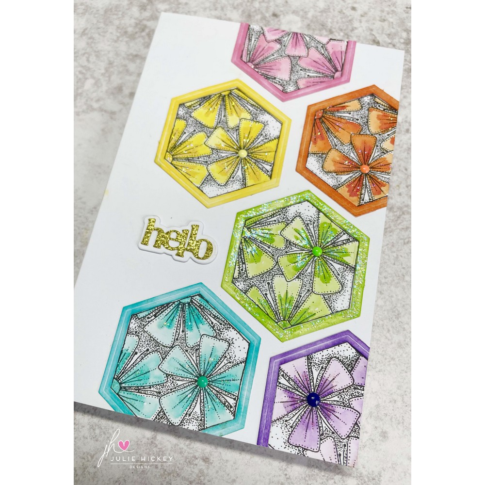 Julie Hickey Designs Blooming Delightful A6 Stamp Set