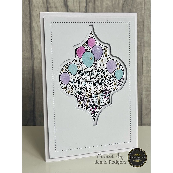 Jamie Rodgers Crafts Happy Birthday DL Clear Stamp Set