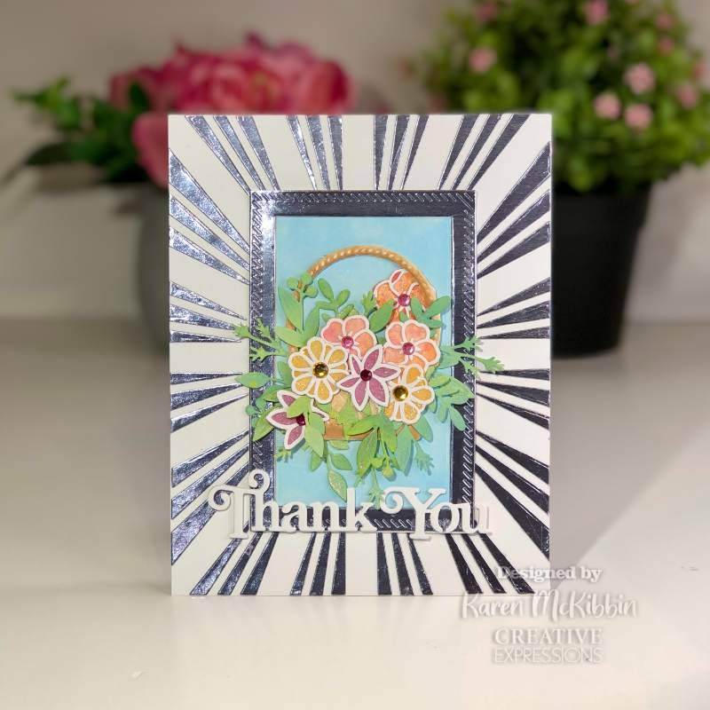 Sue Wilson Frames & Tags Floral Rectangle Craft Die