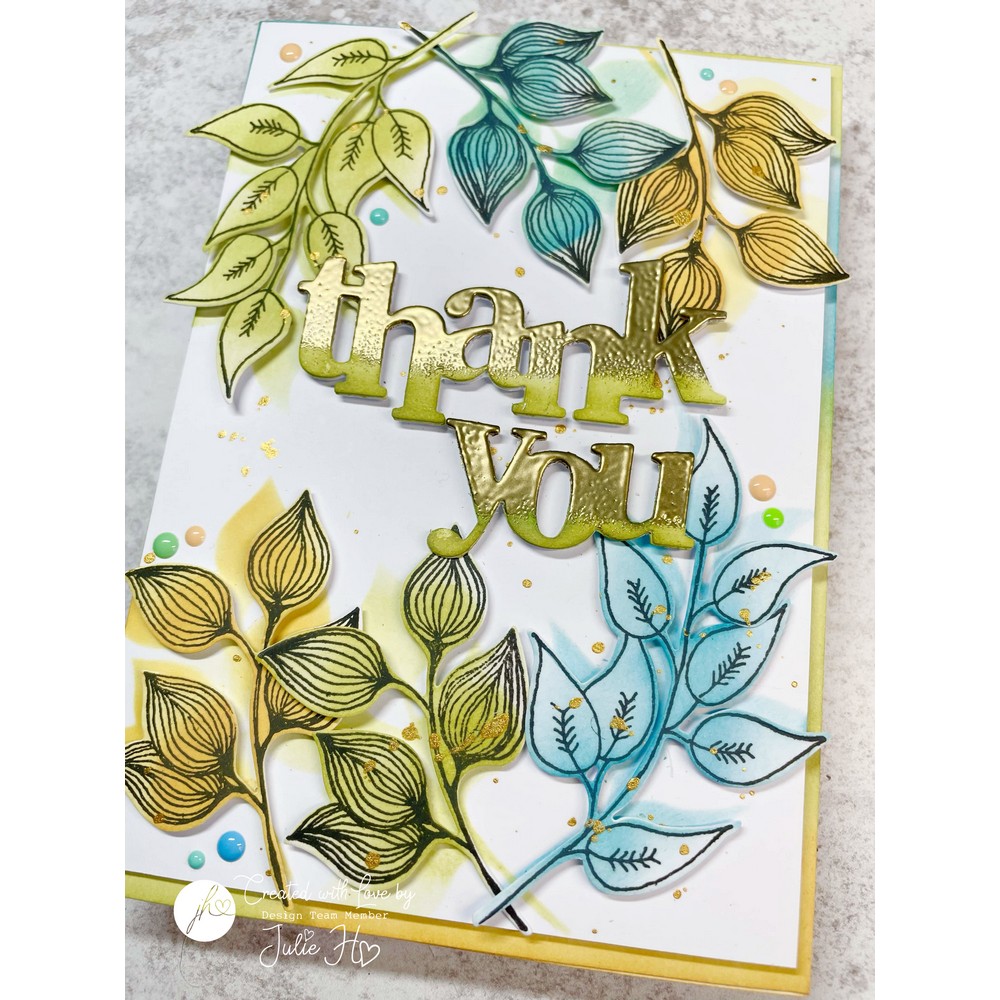 Julie Hickey Designs Medley of Leaves 5 Stamp Set