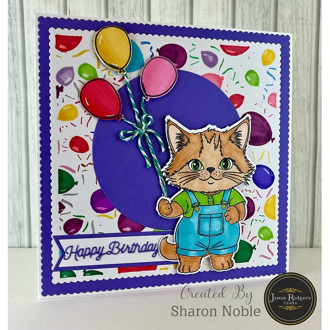 Jamie Rodgers Crafts Freddie The Fisherman - Cat Stamp & Craft Die Set