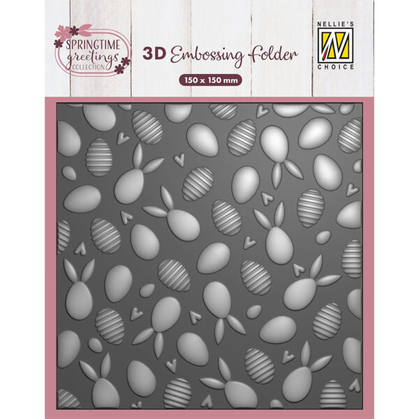 Nellie Snellen 3D Embossing Folder - Bunnies and Eggs