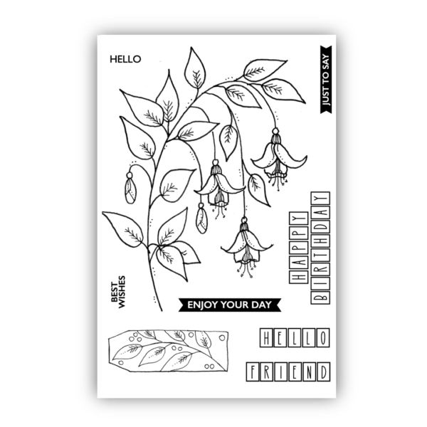 Julie Hickey Designs Fuchsia A6 Stamp Set