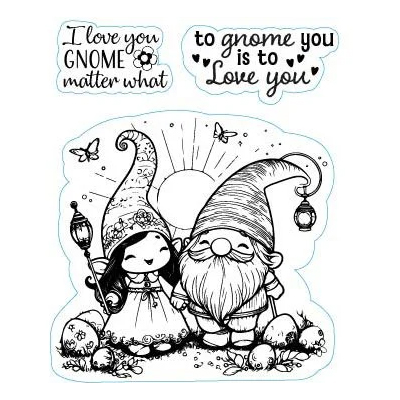 Nellie Snellen Clear Stamp - Gnome & Elf (3pcs)