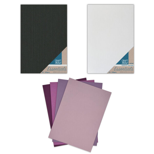 Crafts Artist Mega Card Pack - Lilacs, Coconut White & Black