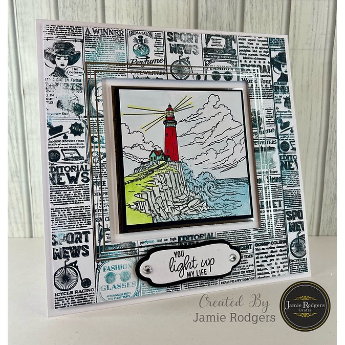 Jamie Rodgers Crafts - Foiled Inkables Plain Square Silver Frames