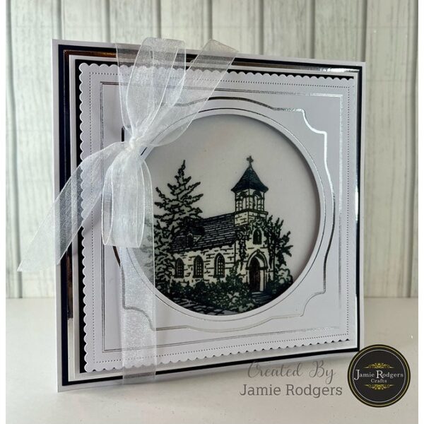 Jamie Rodgers Crafts - Foiled Inkables Fancy Circular Frames - Silver - Image 2