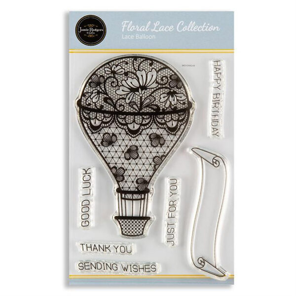 Jamie Rodgers Crafts Lace Balloon Clear Stamp Set