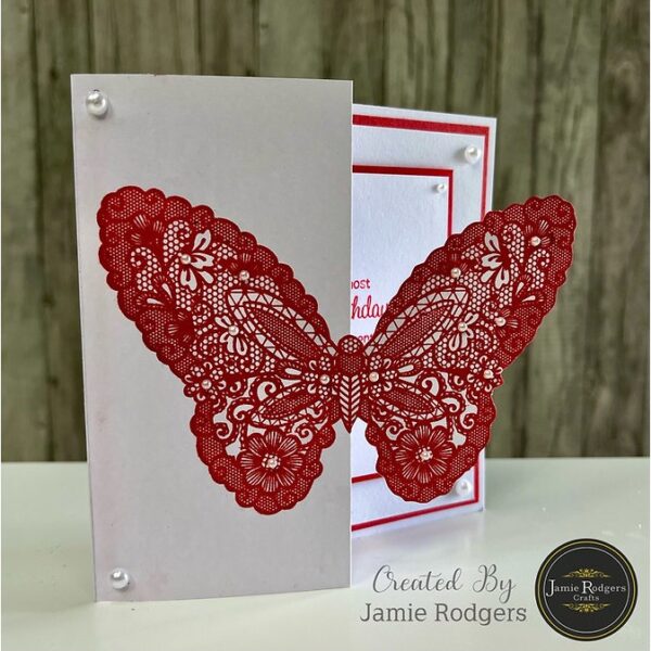 Jamie Rodgers Crafts Lace Butterfly Clear Stamp Set - Image 2