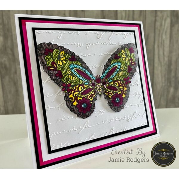 Jamie Rodgers Crafts Lace Butterfly Clear Stamp Set - Image 5